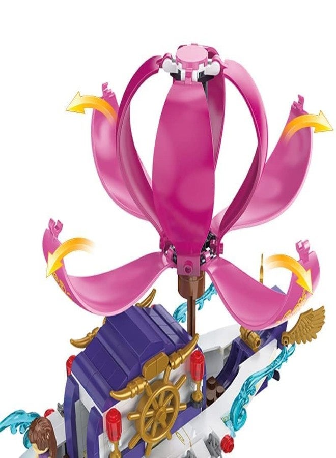CIRBOX Fairy Ship Ballon Fairy Copter Girls & Friendstiny Blocks&Bricks Imagination&Pretend Play for Kids (Fairy-Copter) - Image 2